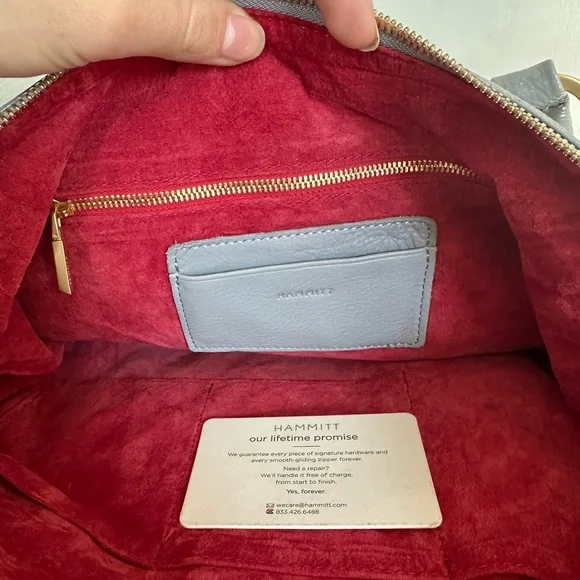 RARE Hammitt Daniel Medium Top Handle Bag Marina Glaze and Brushed Gold Hardware - Picture 4 of 9